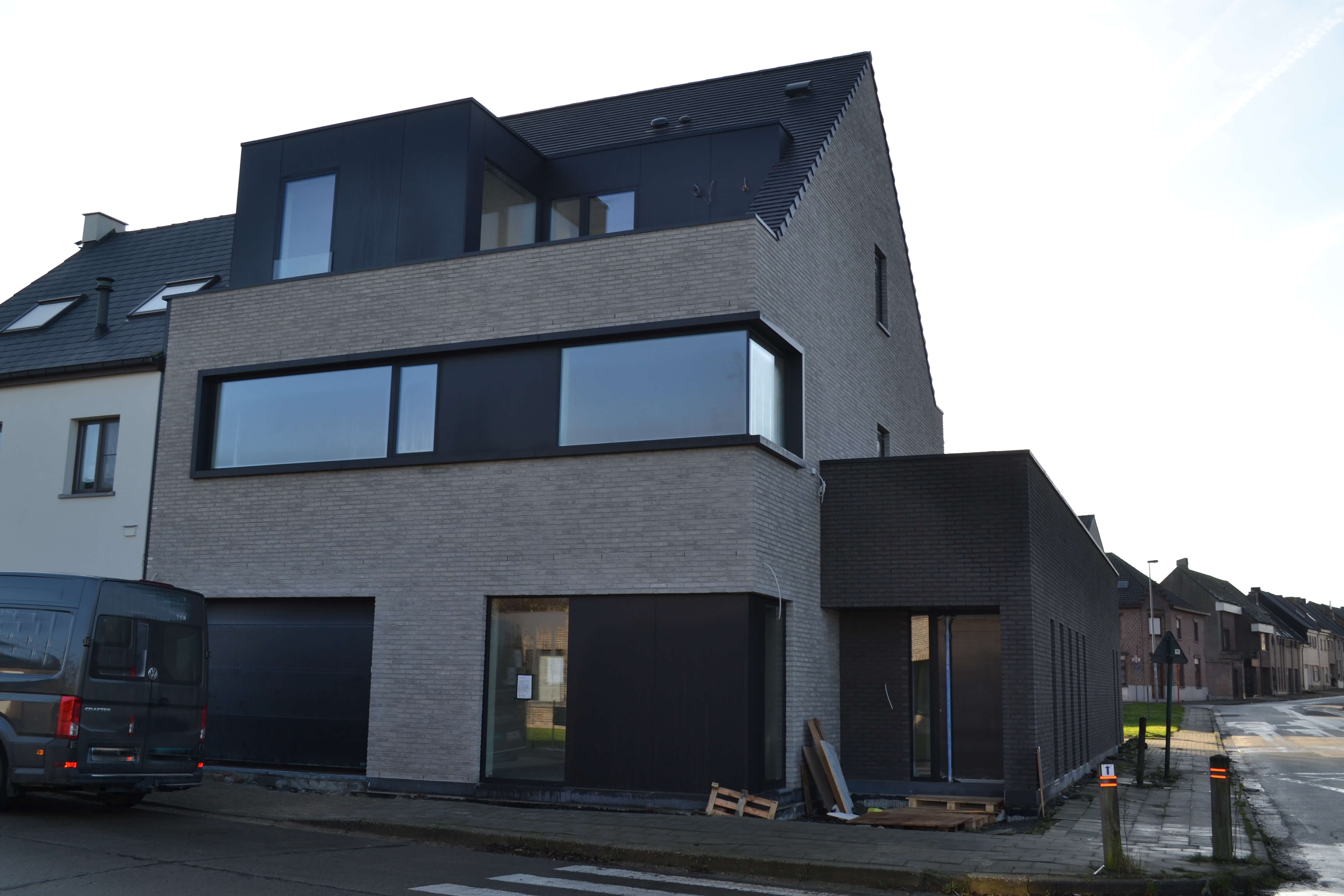 voorgevel groot nieuwbouwproject particulier