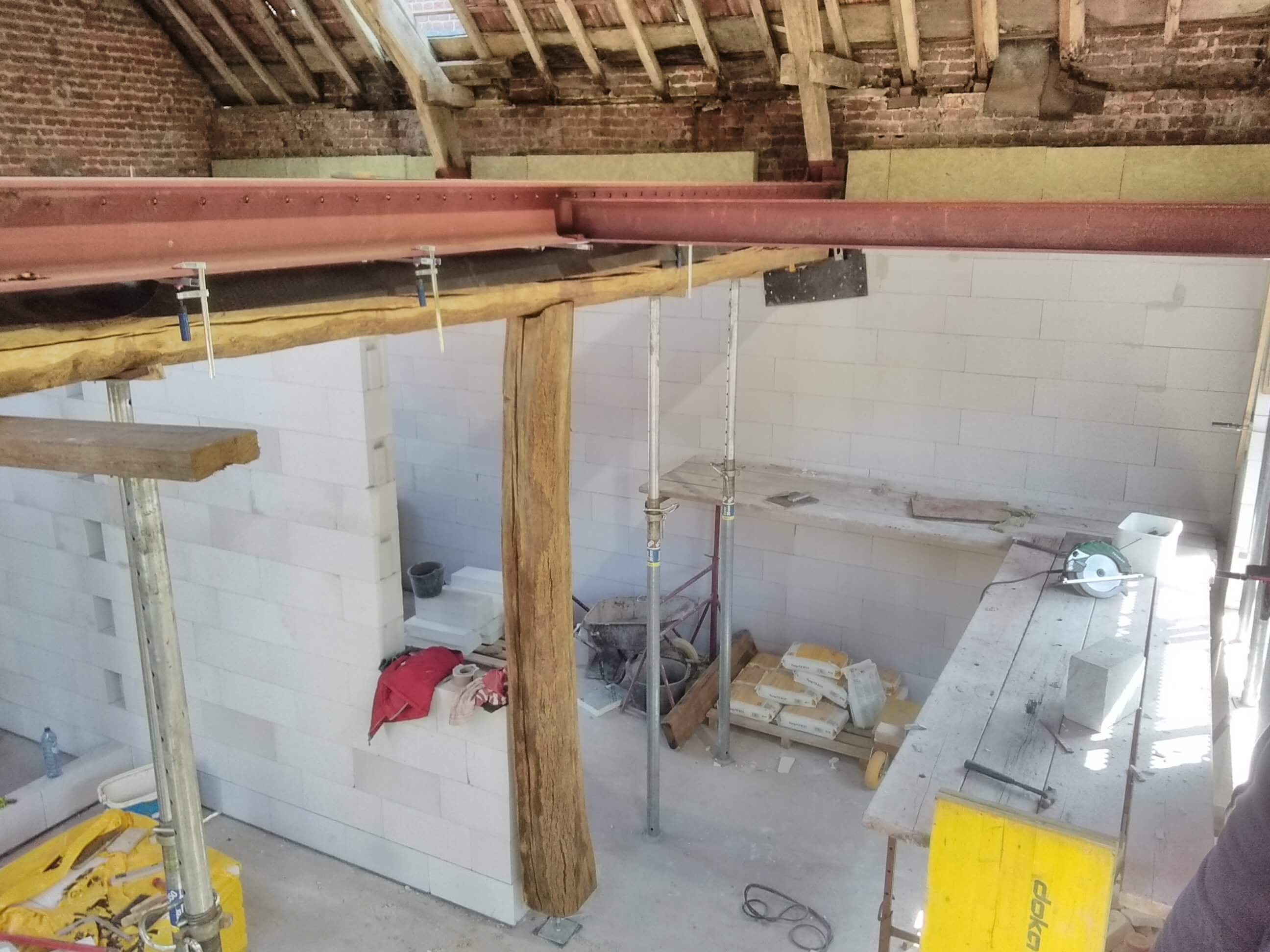 foto 4 metselwerken en constructiewerken bij schuurrenovatie tot woning 