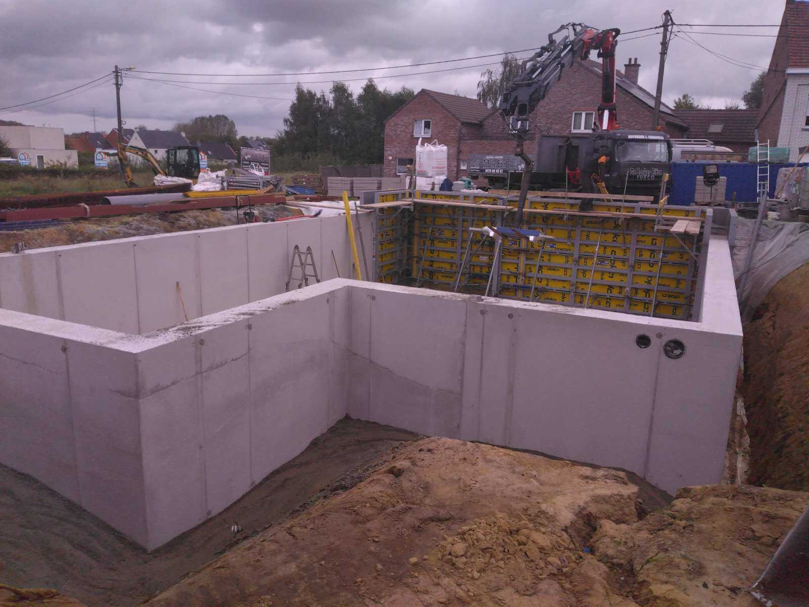 ruwbouwfase kelder nieuwbouw