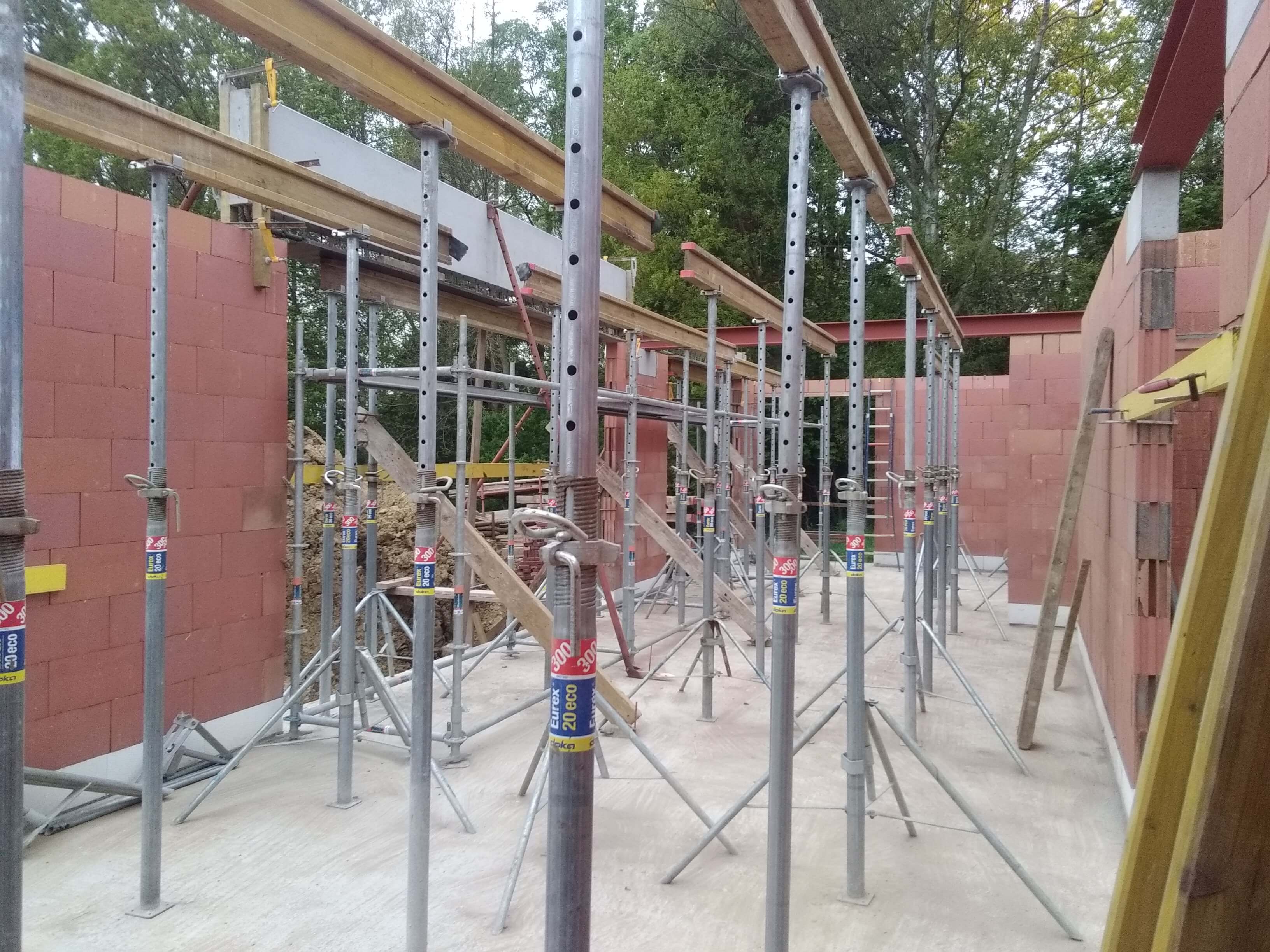stalen constructies en ruwbouwfase nieuwbouw kubuswoning