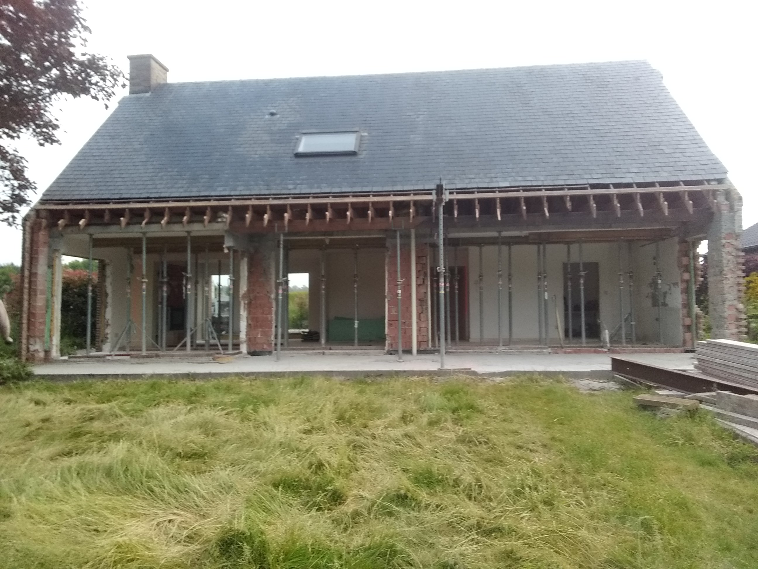 stalen constructies voor de aanvang van de verbouwing
