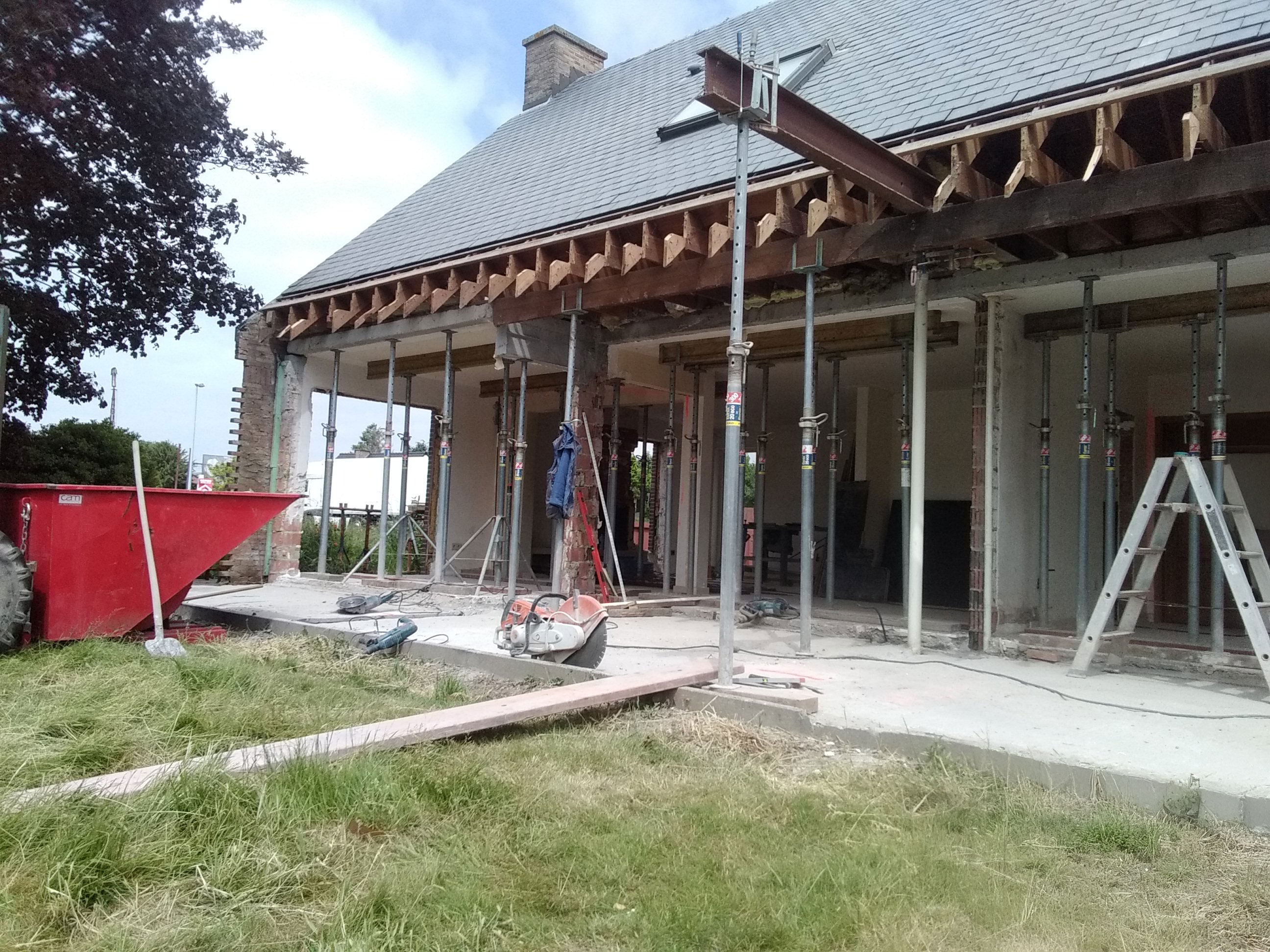 stutwerken tijdens verbouwing woning