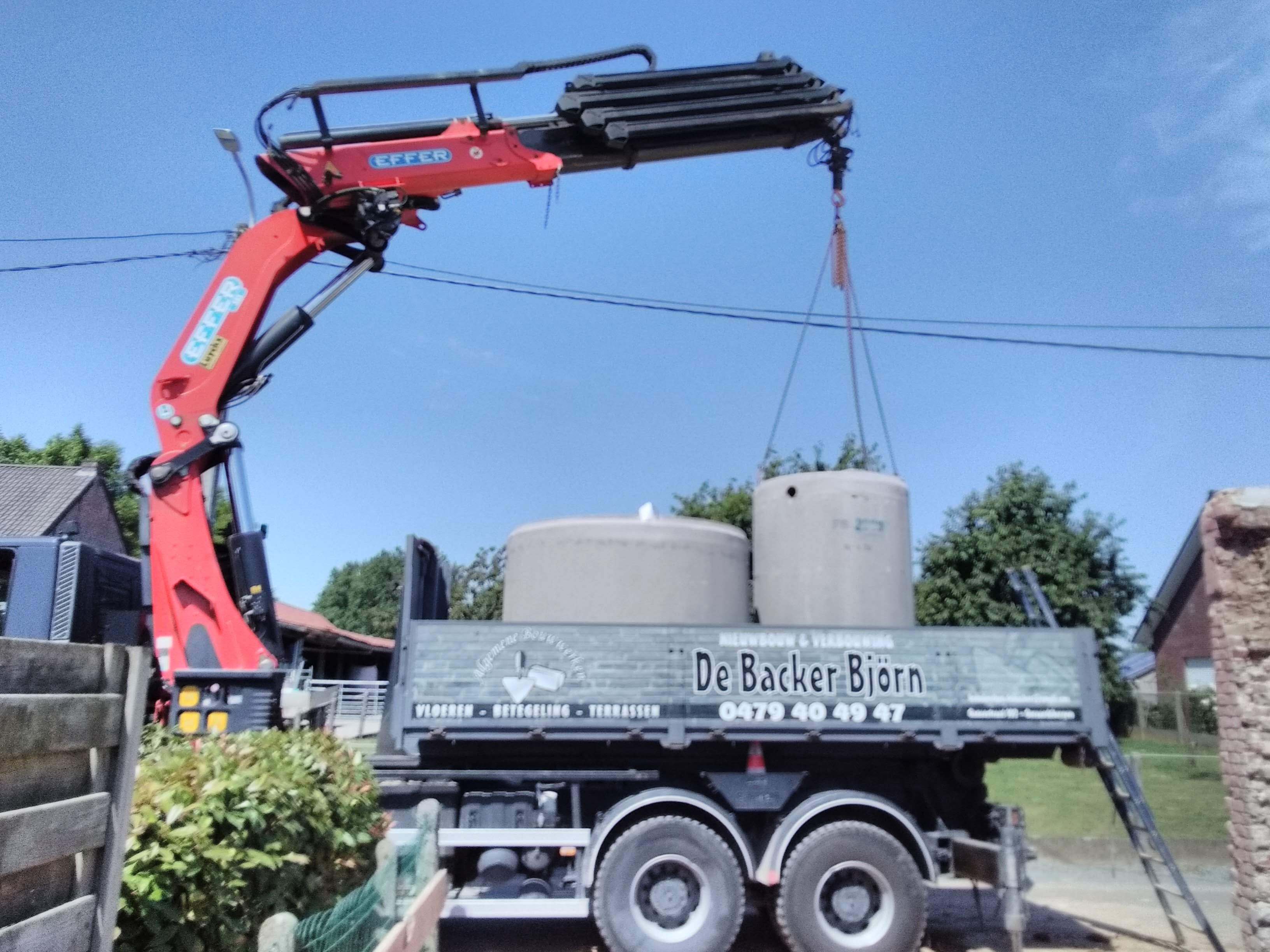 septische en waterput plaatsen tijdens verbouwing