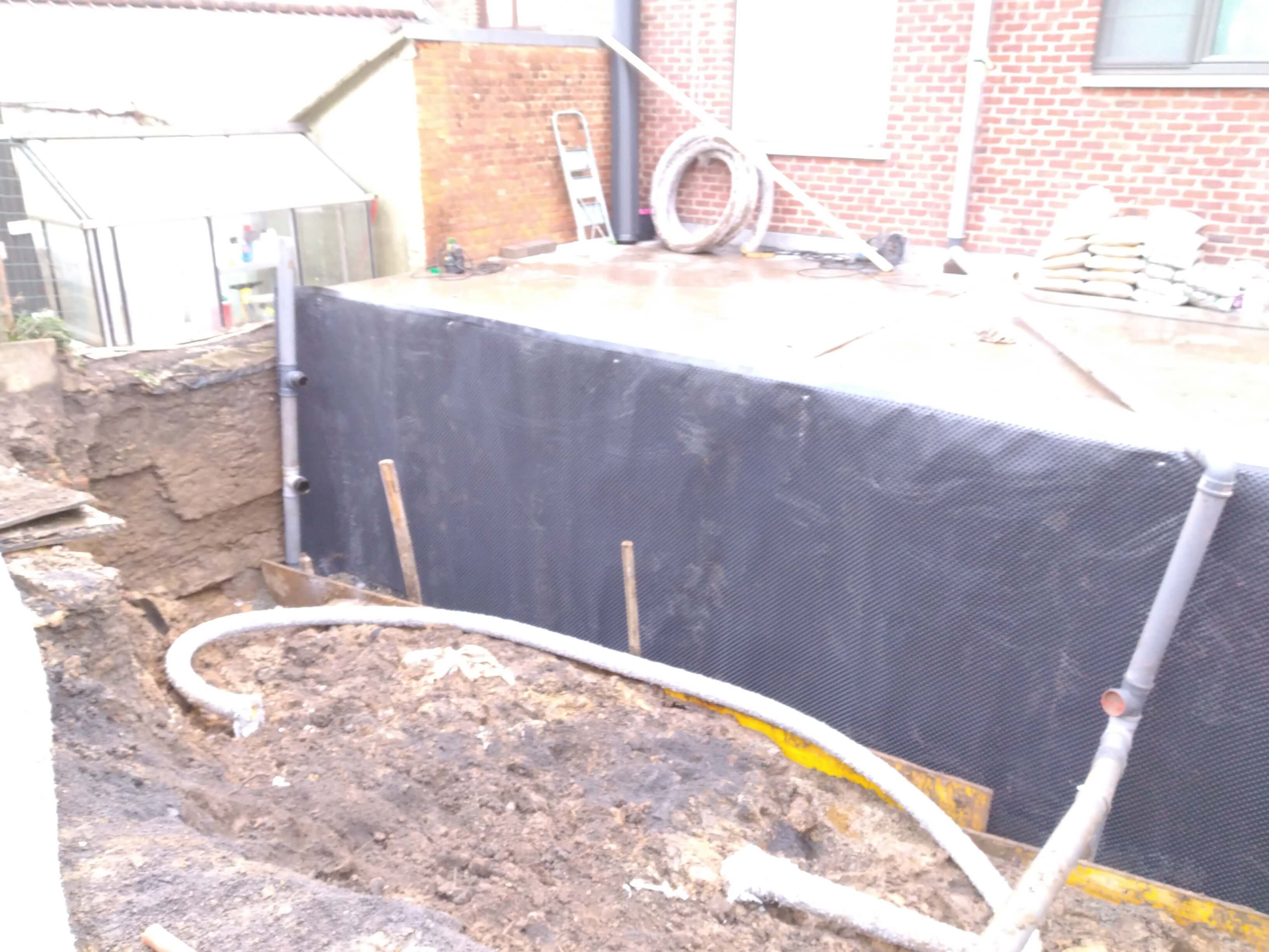 stut en graafwerken kelderbouw aan bestaande woning